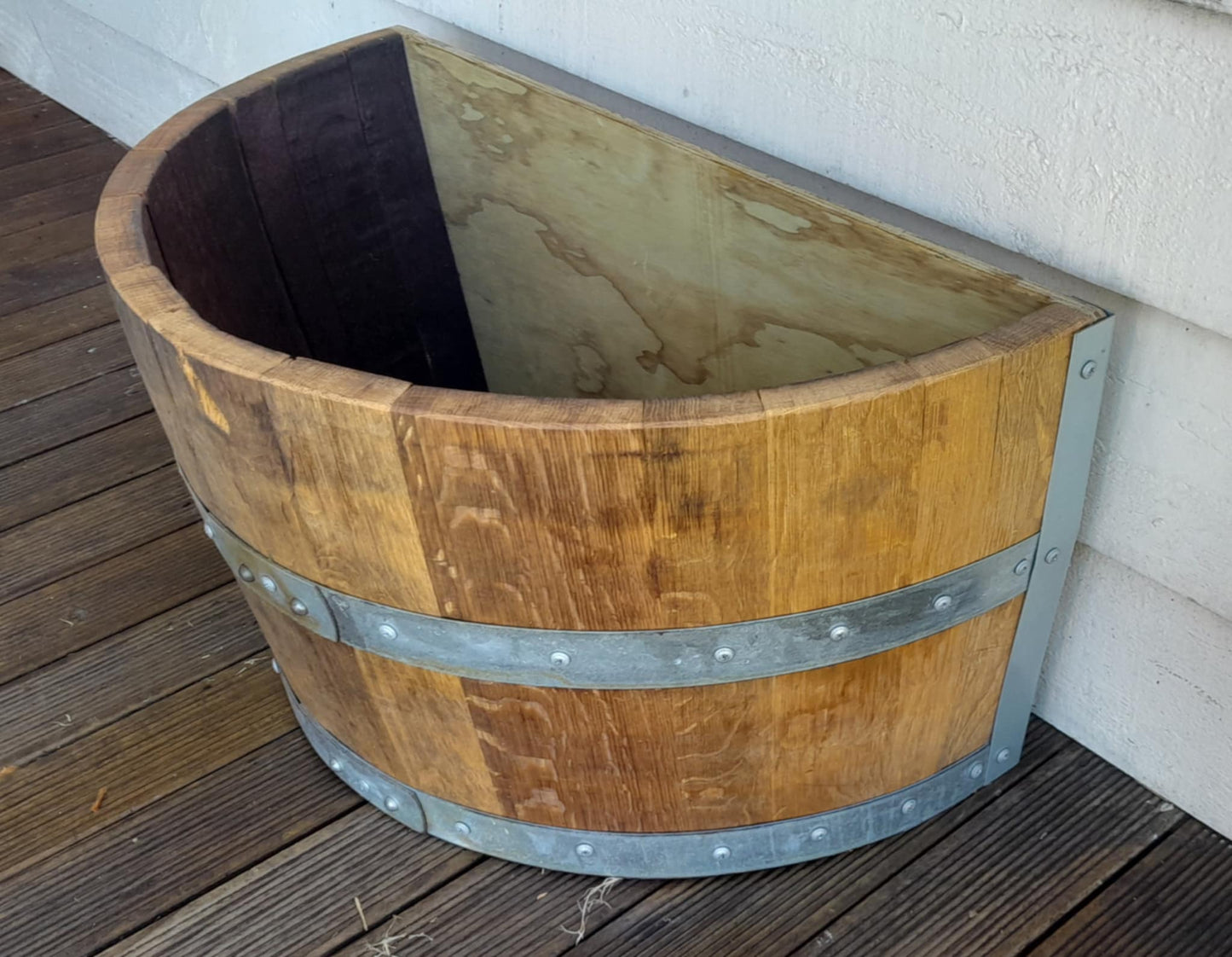 Recycled Wine Barrel Quarter Planter