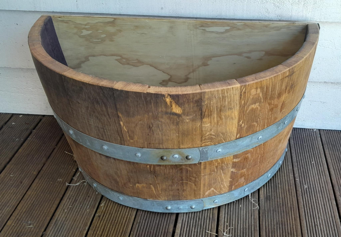 Recycled Wine Barrel Quarter Planter