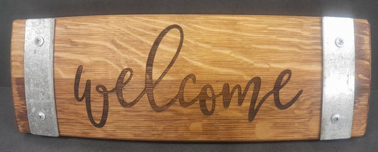 Short Laser Engraved Welcome Sign